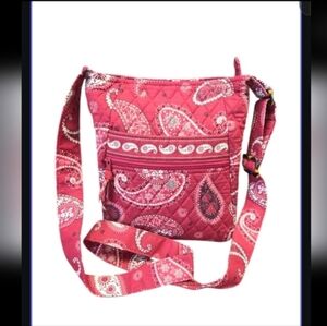 Vera Bradley Hipster (Retired Pattern- "Red Mesa") Quilted & Paisley Bag